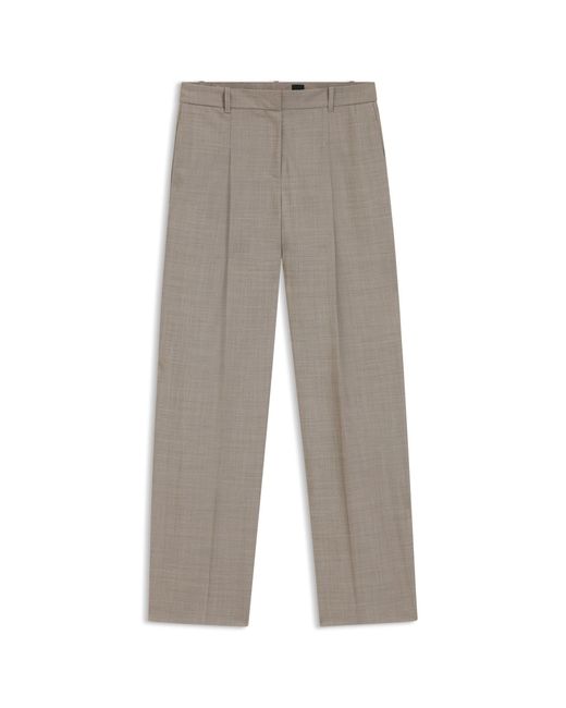 Boss Brown Regular-Fit Trousers