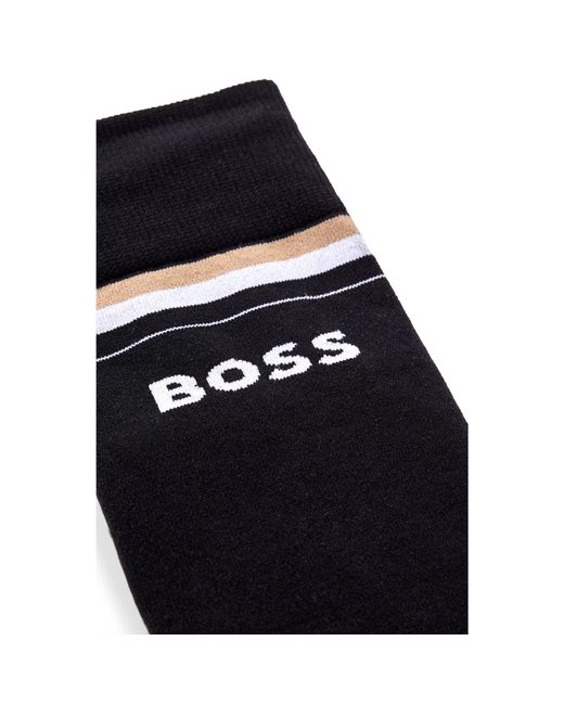 Boss Black Equestrian Riding Socks With Logo