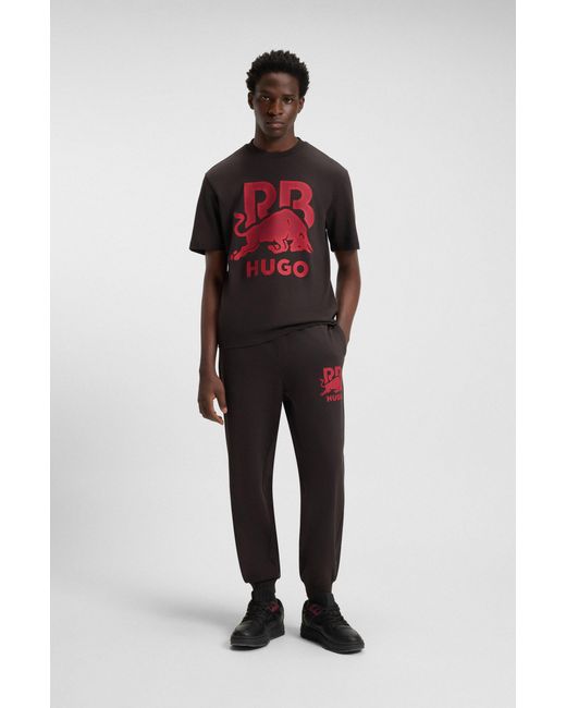 HUGO Red Dark Brown Men's T-shirts Size M for men