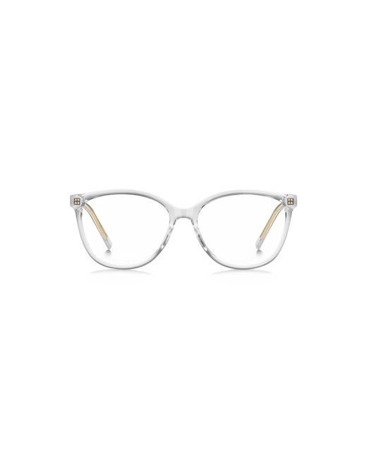 HUGO Metallic Clear-Acetate Optical Frames With-Tone Core Wire