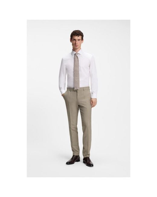 Boss Natural By Beckham Slim-Fit Suit Trousers for men