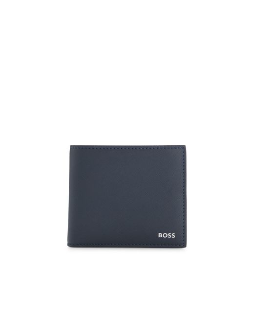 Boss Blue Wallet With-Foil Logo for men