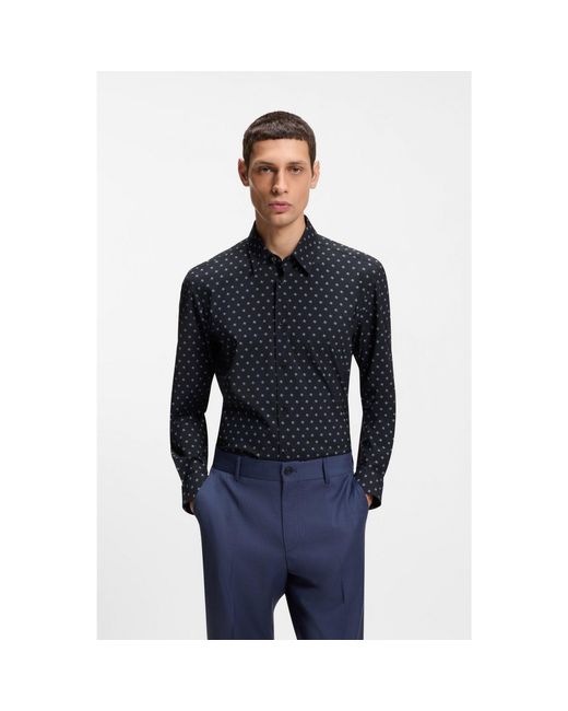 Boss Blue Regular-Fit Shirt for men