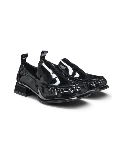 HUGO Black Pennyloafer Aus Kunstleder