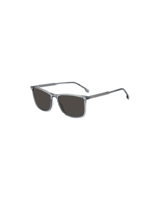 Boss Gray Transparent- Sunglasses With Temple Logo for men