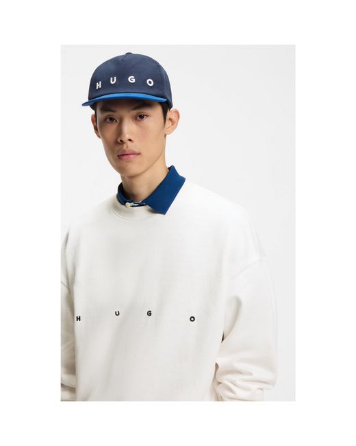 HUGO Blue Soft Cotton 5-Panel Cap With Snapback for men