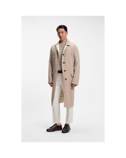 Boss Multicolor Reversible Relaxed-Fit Coat for men