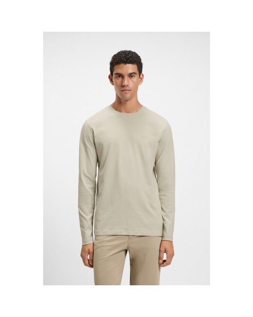Boss Gray Long-Sleeved T-Shirt for men