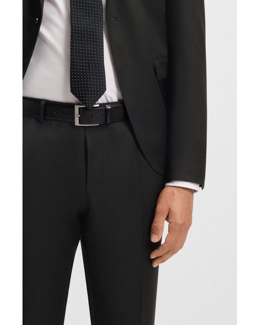 Boss Extra Slim-Fit Hose Aus Schurwoll-Serge in Black für Herren