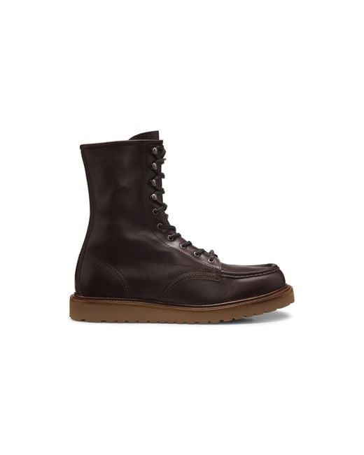 Boss Brown By Beckham Lace-Up Boots for men