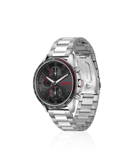 HUGO Metallic #Drift-Dial Watch for men