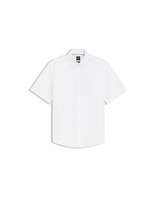 Boss White Short-Sleeved Shirt for men
