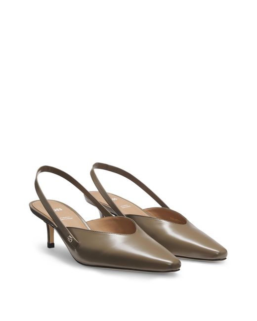 Boss Multicolor Slingbacks Aus Poliertem Leder