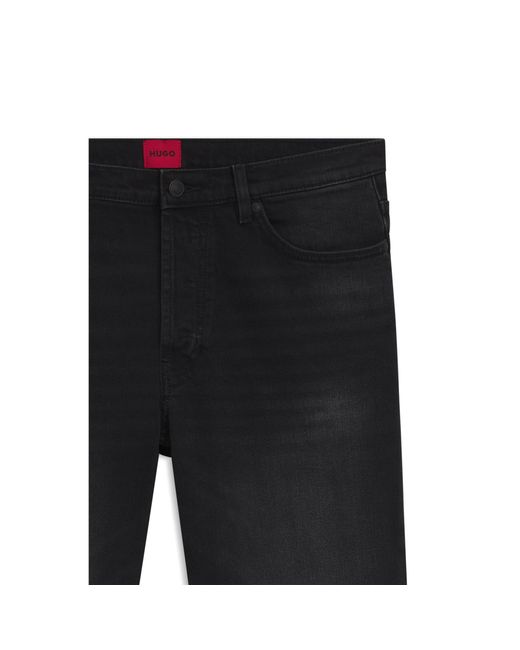 HUGO Black Tapered-Fit Jeans for men