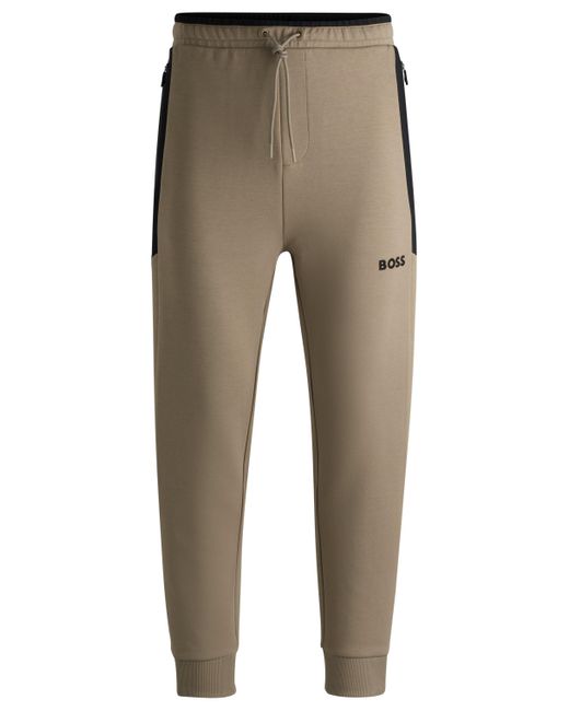 Boss Natural Tracksuit Bottoms With 3d-molded Logo for men