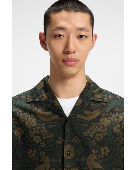 HUGO Black Light Green Men's Casual Shirts Size M for men