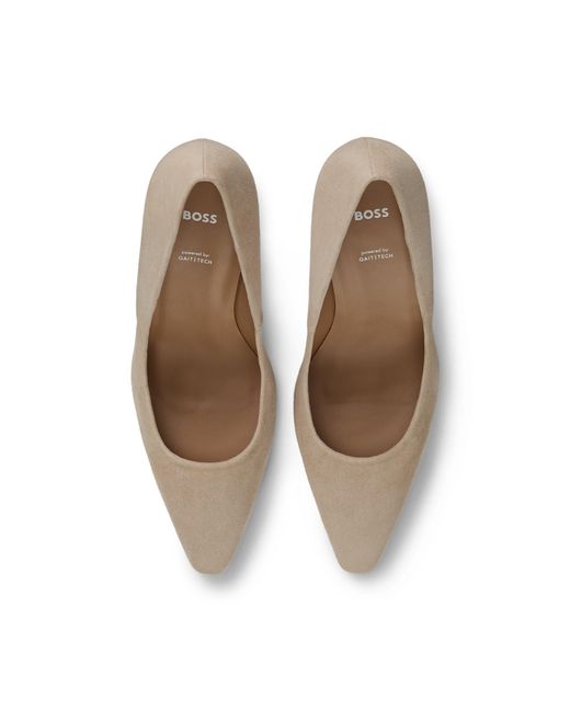 Boss Natural Suede Pumps With Gait-Tech Comfort Insole
