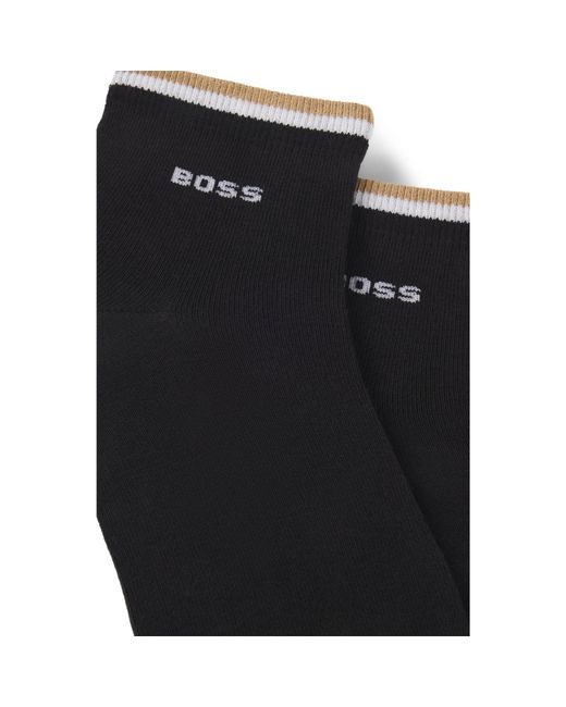 Boss Black Signature Striped Cotton Blend Socks for men