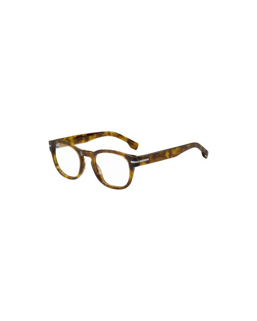 Boss Multicolor Havana-Acetate Optical Frames With Signature-Tone Detail for men