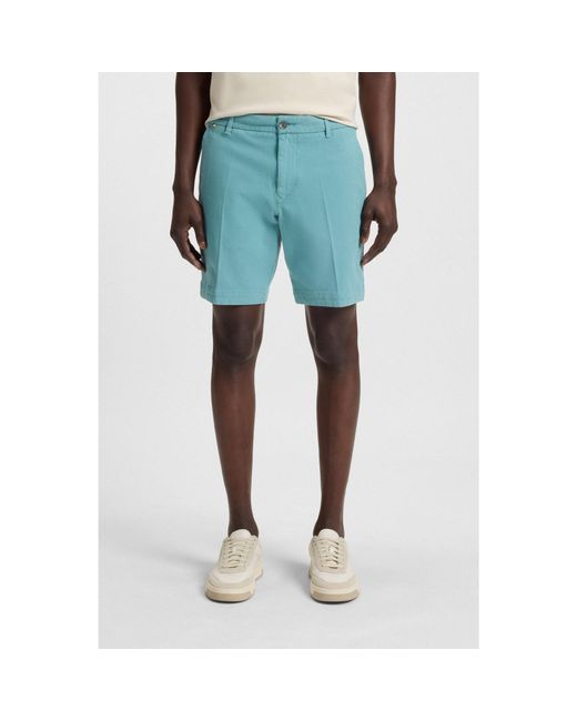 Boss Blue Slim-Fit Shorts for men