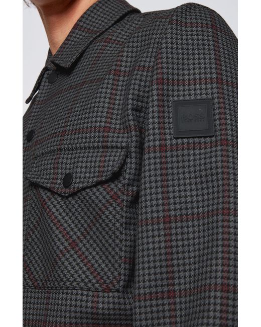 houndstooth textured overshirt