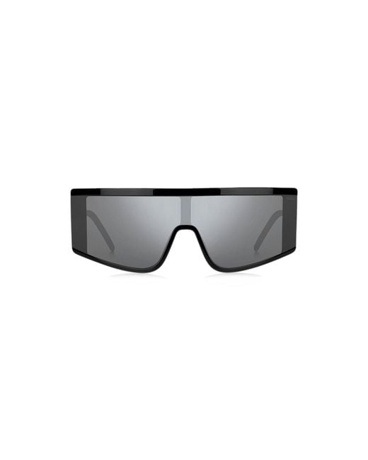 HUGO Black Shield Sunglasses With Logo for men