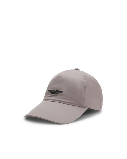 Boss Gray X Aston Martin Water-Repellent Cap With Wing Rivet for men