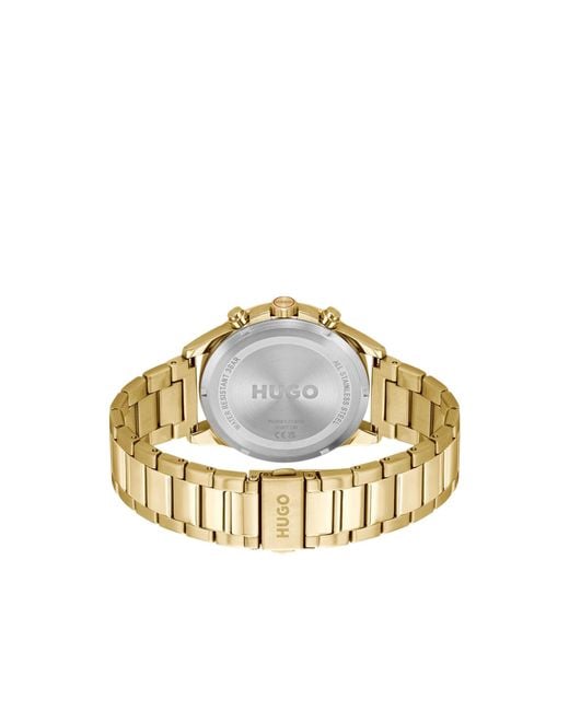 HUGO Metallic #Drift-Tone Watch With Tachymeter Bezel for men