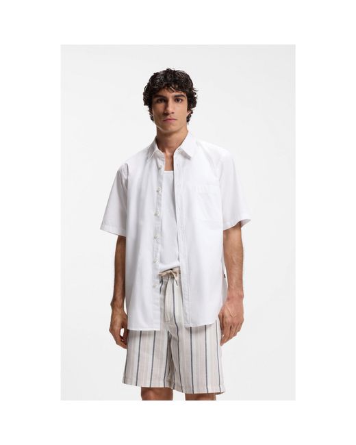 Boss White Regular-Fit Shirt for men