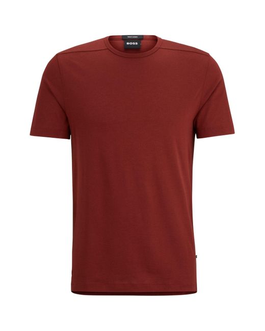 Boss Regular-fit T-shirt Van Een Katoenmix Met Ergonomische Naden in het Red voor heren
