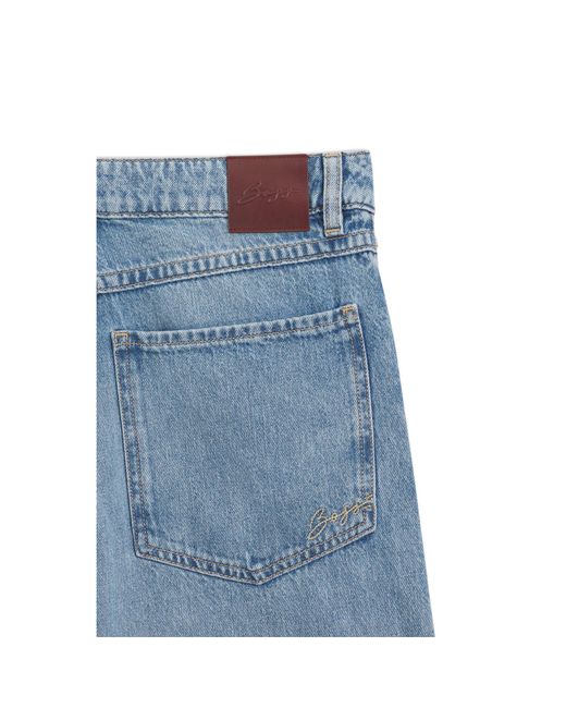 Boss Blue Mid-Rise Cropped Jeans