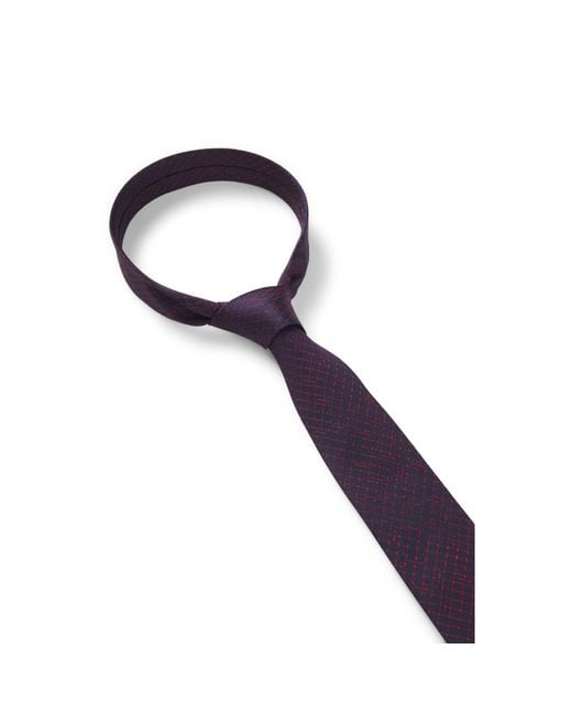 HUGO Purple Patterned Tie for men