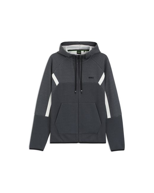 Boss Black Regular-Fit Zip-Up Hoodie for men
