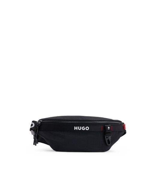 HUGO Black Belt Bag With Contrast Logo And Adjustable Strap for men