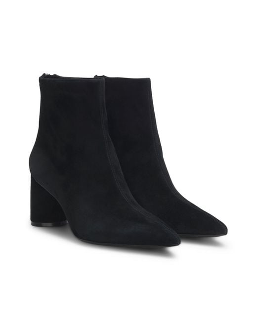 Boss Black Boots Aus Veloursleder Mit Blockabsatz