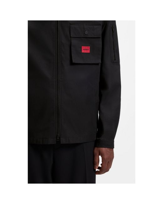 HUGO Blue S Overshirt Black L for men