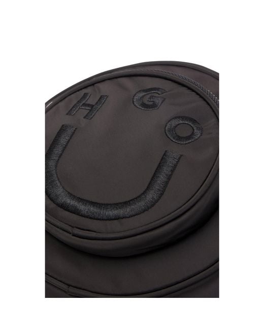 HUGO Black Circular Crossbody Bag With Happy Logo