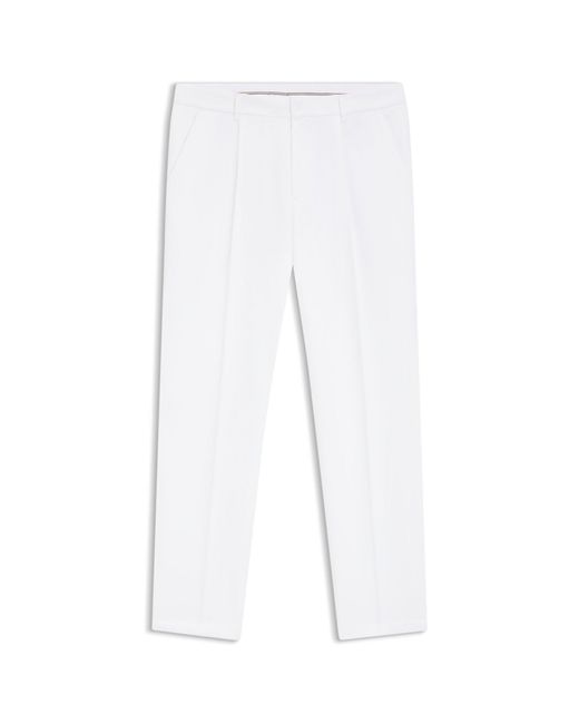 Boss White Formal Trousers for men