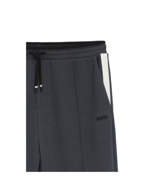 Boss Gray Relaxed-Fit Tracksuit Bottoms for men