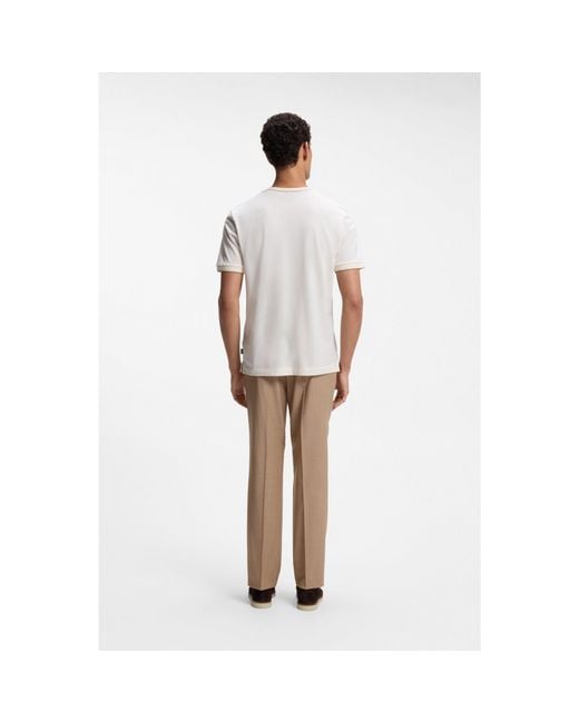 Boss White Regular-Fit T-Shirt for men