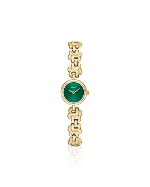 Boss Metallic Double B Dressy-Dial Watch With Monogram Bracelet