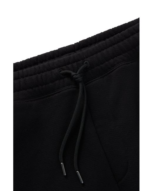 HUGO Black Cotton-terry Shorts With New-season Logo Story for men