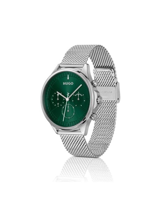 HUGO Green Tone Watch With Dial for men