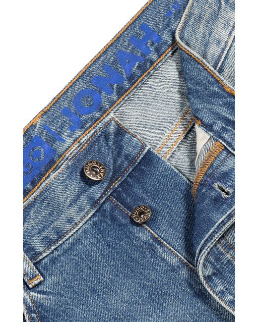 HUGO S Jonah Regular-fit Jeans In Mid-blue Stonewashed Denim for men