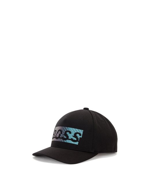 BOSS by Hugo Boss Black Logo Cap In Honeycomb-structured Jersey for men