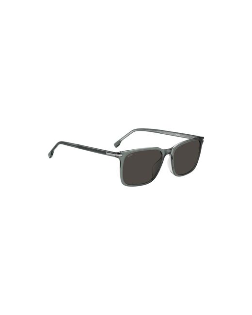 Boss Gray Acetate Sunglasses With-Tone Trims for men