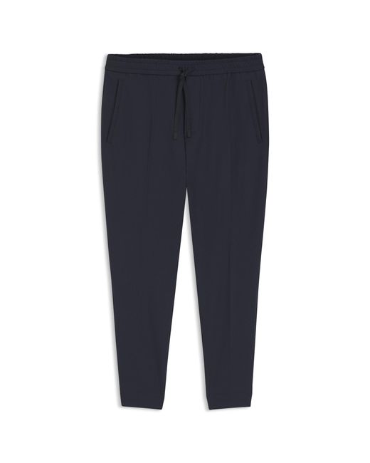 Boss Blue Tapered-Fit Trousers for men