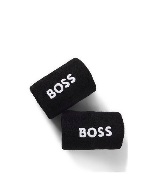 Boss Green Logo-Embroidered Wristband Pair for men