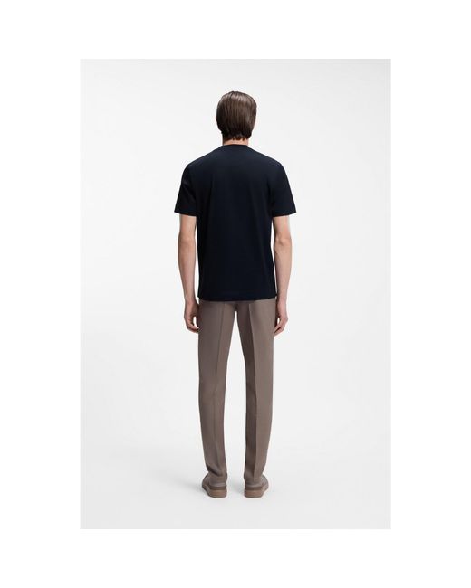 Boss Blue X Aston Martin Mercerised-Cotton T-Shirt With Wing Detail for men