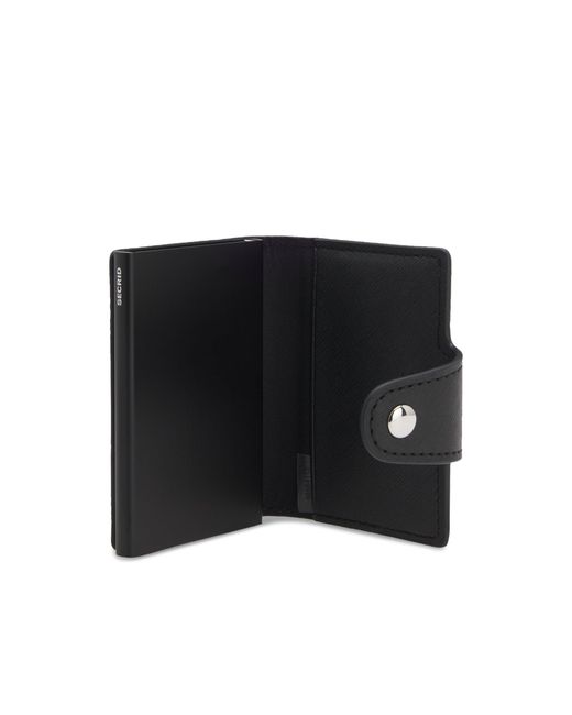 Boss Black Structured Card Holder With Press-Stud Closure for men